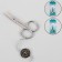 Scissors manicure, bent, wide, 9 cm, on the blist, the color is silver, B-116-S-SH