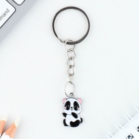 A keychain for children's, metal "Panda", 7 x 1.4 cm-1