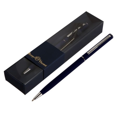 Switching handle, 0.7 mm, Bruno VisConti Palermo, blue rod, dark blue metal case, in case