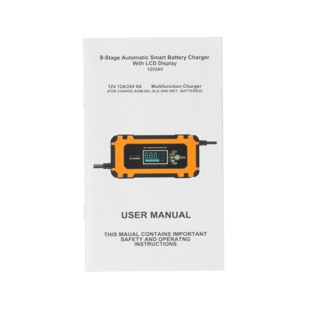 Charger of the battery 12-24 V, 6 A, automatic, 220 V, 180 watts, wires 60 cm-5