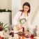 Apron Ethel "Christmas Wreath" 60x70 cm, 100% cotton, sarzha 190 g/m2