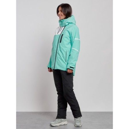 Ski costume female winter, size 46, turquoise color-1