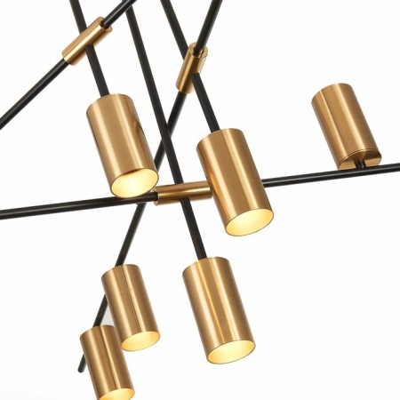 Ceiling lamp ST LUCE. SL1206.402.12. Sormano. 12x7 W, GU10, 120x120x65 cm, black color-8
