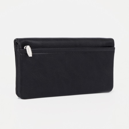 Women's wallet on magnets, black color