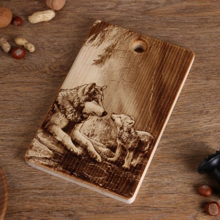 Board from the massif “wolves”, rectangular, 18 × 28 cm-4