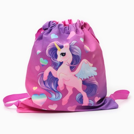 Children's Bag "Unicorn", 35 × 30 cm, purple color-3