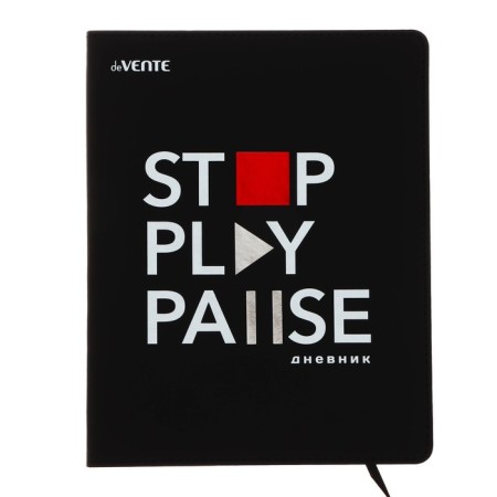 Universal diary for grade 1-11 Stop Play, integral cover, artificial leather, silkography, lies, 80 g/m2-1