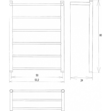 Water towels "Dvin" FJ, 800x500 mm, 1 "-1/2", black-1