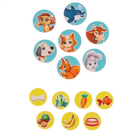 Puzzle. Training circle with Velcro "Who lives where and who eats what?"-6