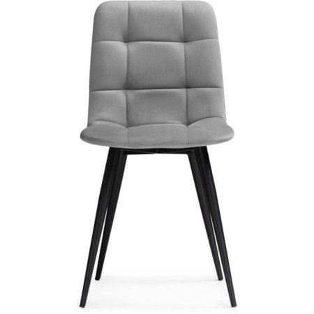Stool on a metal frame chilli to metal/velor, black/dark gray 44x50x85 cm-1