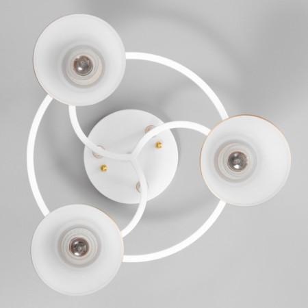Rose chandelier 3x40W E27 white, gold 42x42x23cm-3