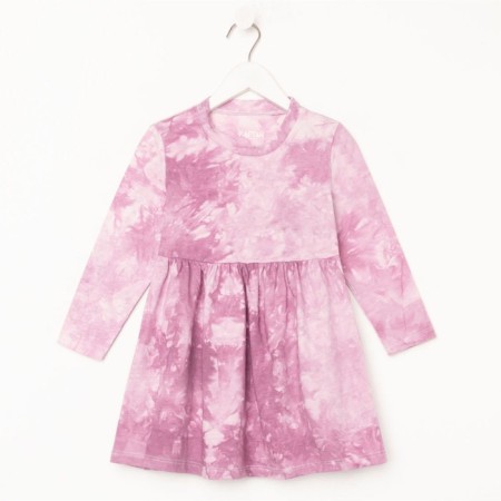 Платье детское KAFTAN "Dream" р.30 (98-104), лиловый тай-дай-2