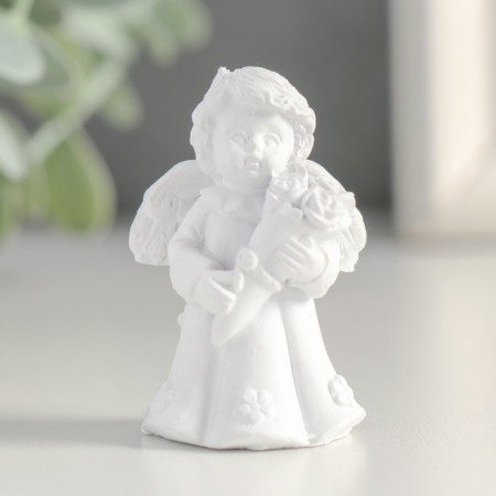 Polystone souvenir "Snowthrough angel in a dress with flowers" mix 5.2x3.3x3 cm-3