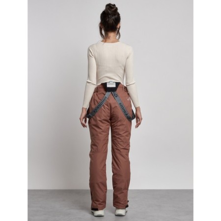Semi -combinezone ski insulated female winter, size 50, brown color-17