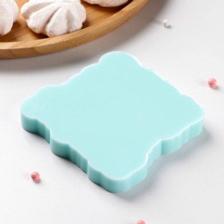 Silicone form “Your smile is priceless”, 8.5 × 8.3 × 1 cm, the color is turquoise-3