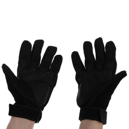 Motorcycle gloves with protective inserts, size xl, black-1