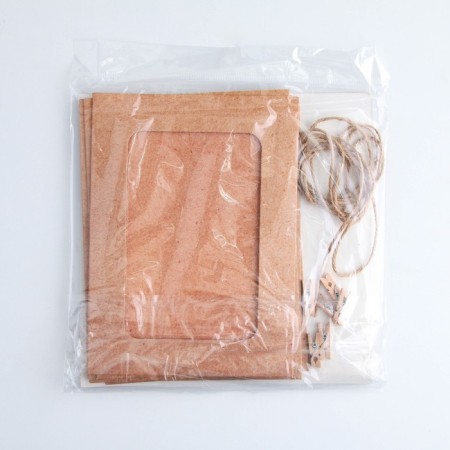 Girland for photos with clothespins "Kraft", 6 pcs.-8