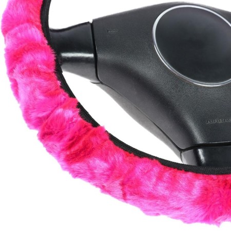 Torso steering wheel, fur, multi -size, pink-2