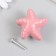 Handle for the casket ceramics, metal "Moskaya star" pink 4.6x4.6x3.3 cm