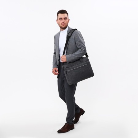 Laptop bag, gray color-6