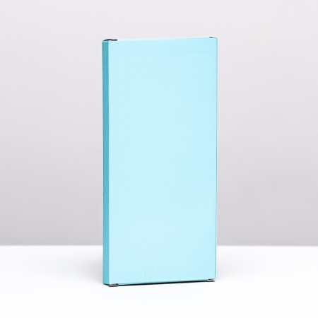 Gift box for tiles of chocolate, with a blue window, 17 x 8 x 1.4 cm-1