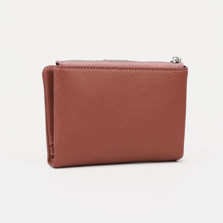 Women's wallet on the button, powder color-1