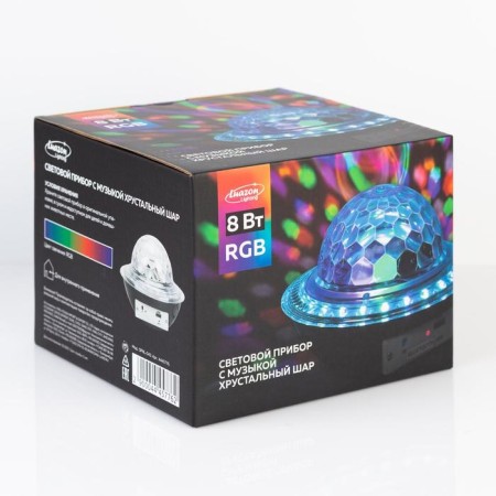 Light device "UFO" 12 cm, speaker, glow RGB, 220 V-10