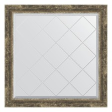 Mirror with engraving in the baguette frame, an old tree with weaving 70 mm, 83x83 cm
