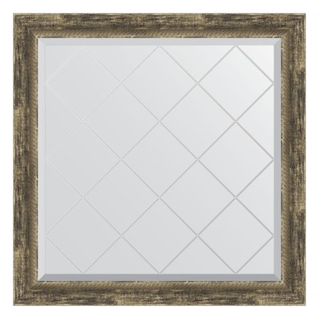 Mirror with engraving in the baguette frame, an old tree with weaving 70 mm, 83x83 cm