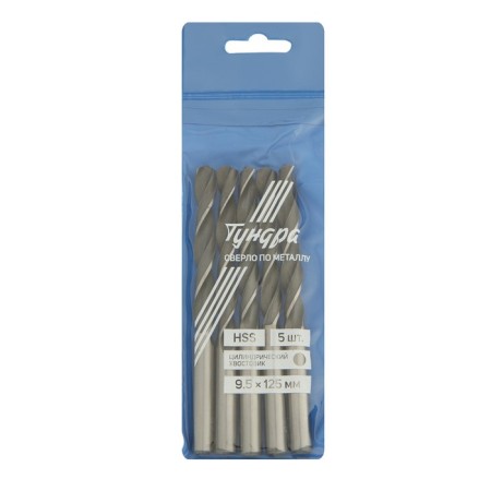 Tundra metal drill, HSS, cylindrical shank, 9.5 x 125 mm, 5 pcs.-2