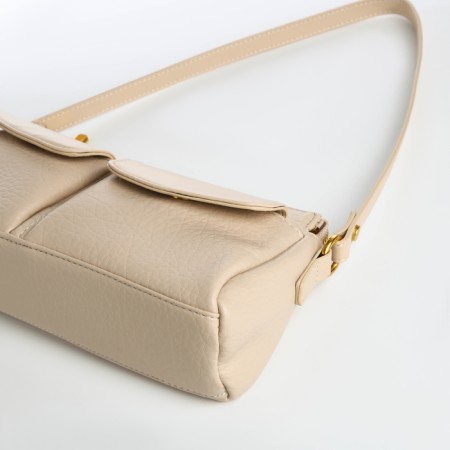 Female bag Textura, average size, beige color-4