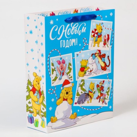 New Year. Gift package, 31x40x11.5 cm, packaging, Winnie bear cub-1