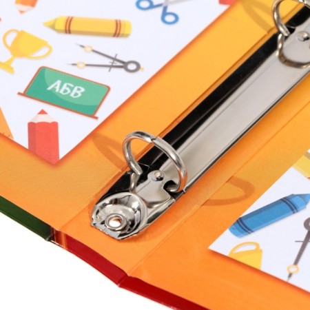School folder on the rings "Portfolio of an elementary school student", without separators, 24.5 x 32 cm.-3
