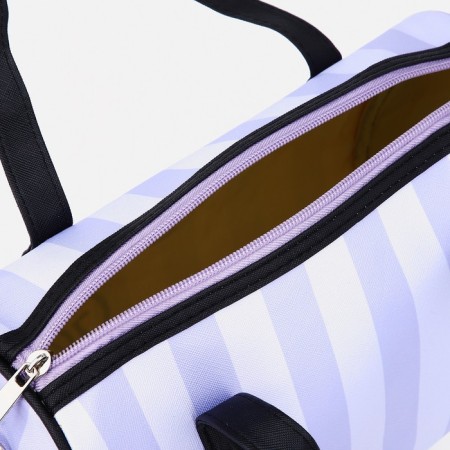 Sports bag with lightning, 2 external pockets, a long belt, lilac/white color-4