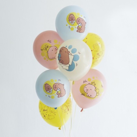 Shar Latex 12 "Kapibara kids", set 25 pcs., Mix