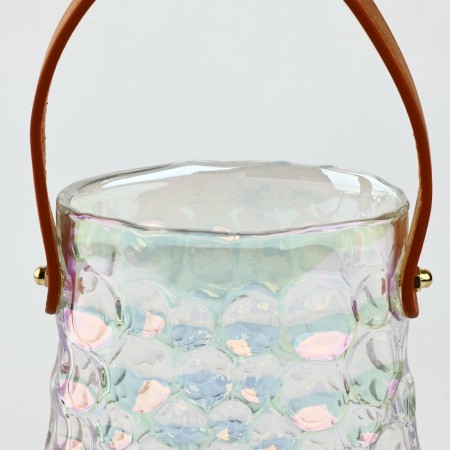 ORION Flowers Vase of Transparent Glass 15 × 13 × 8.5 cm-3