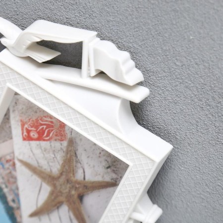 Photo frame plastic in 3 photos 10x15, 12x12 cm "ship" white 25x40 cm-1