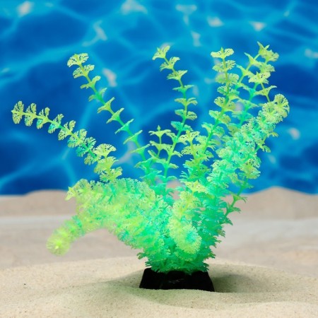 The artificial aquarium, luminous plant, 18 cm, green