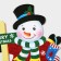 Decorative decoration (stand) "Snowman" 32x28 cm