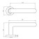 Separate handles set Allur 1801 SS PSN, color pearl nickel
