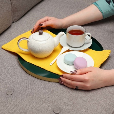 Green Coffee table YS-8588, gold 36x47 cm-6