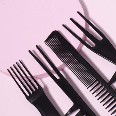 Set of combs, 8 items, black color-3