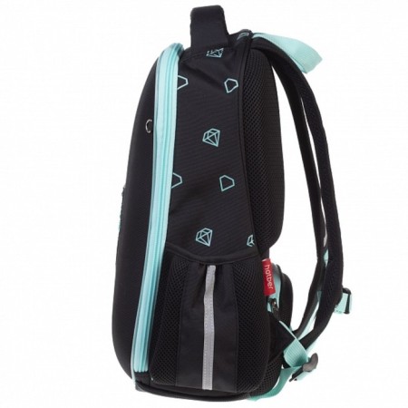 Frame backpack 38 x 29 x 16 cm, Hatber Ergonomic Light, What? Black/turquoise nrk_85001-3