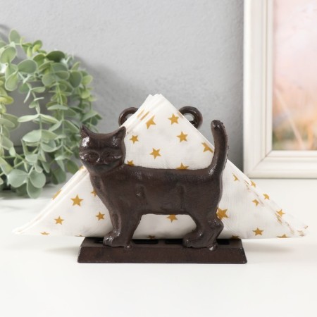 Souvenir cast iron stand "Cat" 13.2x6.4x11.5 cm-4
