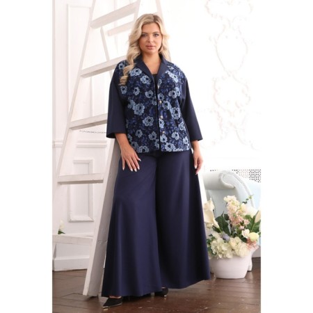 Female jacket, size 54, blue color-10