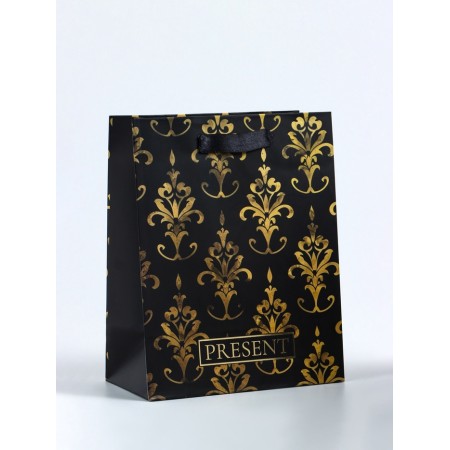 Package Gift Vertical "Black Gold", MS 18 x 23 x10 cm-1