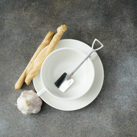 A dessert spoon made of stainless steel Magistro “shovel”, length 15.5 cm, rectangular shape, silver color-5