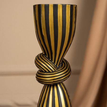 Click for one candle "Knot", a color of black and gold 29.5 x 7.5 x 7.5 cm-15