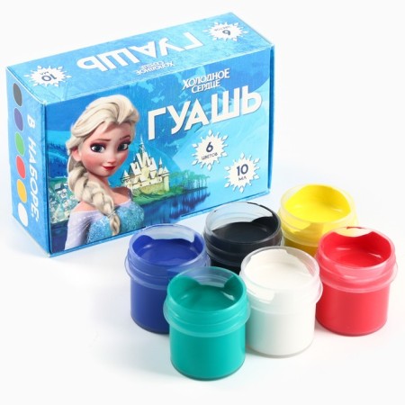 Gouache 6 colors of 10 ml, cold heart-2