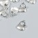 Decor for creativity Metal "Bag with flower" set 12 pcs silver 1.3x1.9 cm
